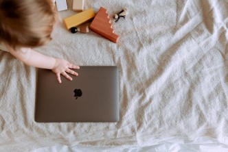 baby with laptop