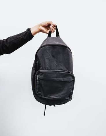 black rucksack