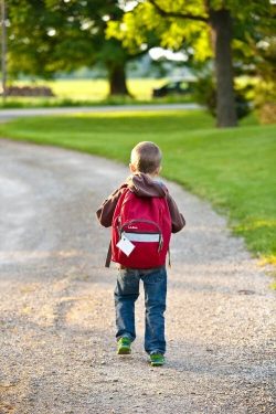 boy with rucksack