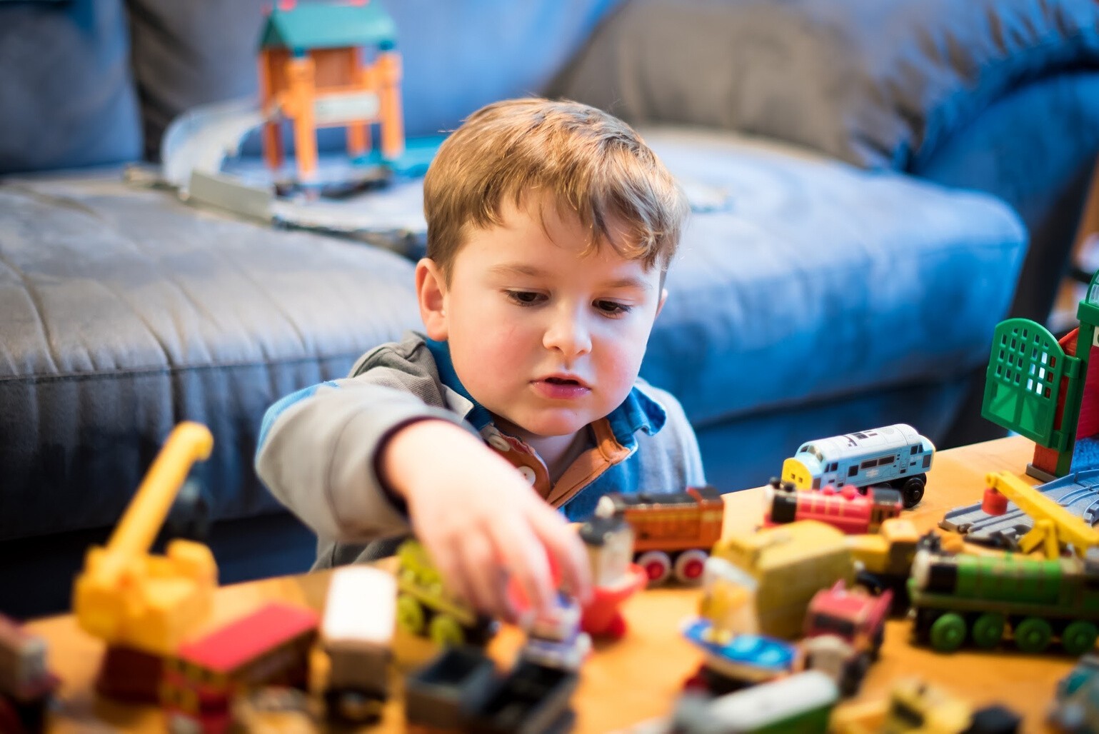 boy with toys